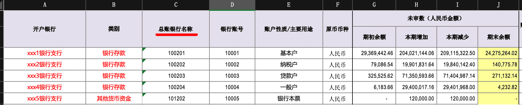 货币资金底稿6